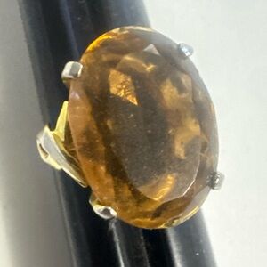 Sarah Covington Faux Smokey Topaz Ring Adjustable